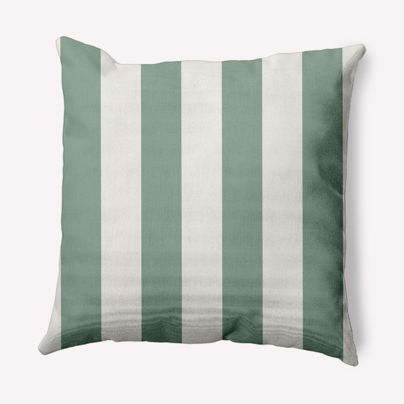 Coussin Stripe, Sauge, 16 po x 16 po