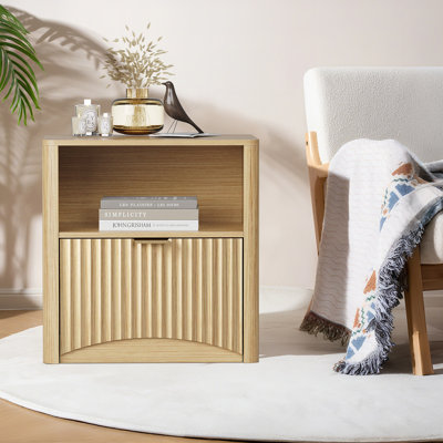 57.91cm W Manufactured Wood Bedside Table