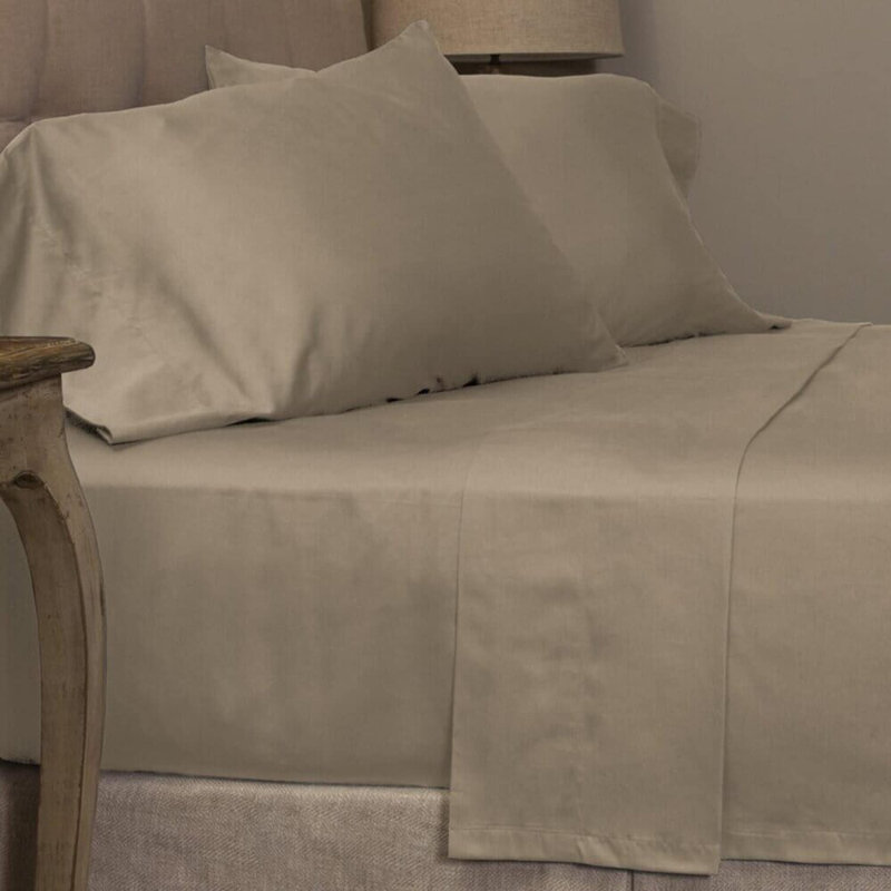 Mosley 200 Thread Count 100% Cotton Percale Sheet Set, Twin Sheet Set with Fitted Sheet and 1 Pillowcase
