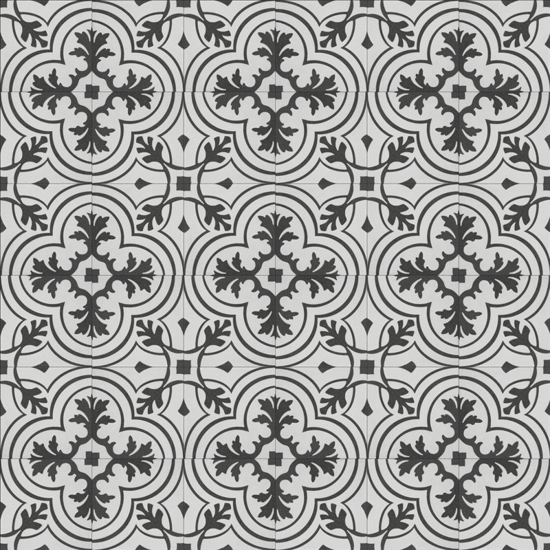 Twenties Mini 4" x 4" Ceramic Patterned Wall & Floor Tile