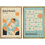Reproduction d'art classique classique bleu sarcelle abstrait Mid-Century-71660106-71660109