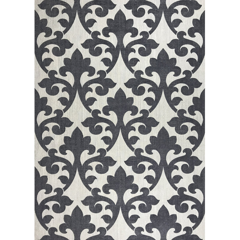 Velours damassé texturé métallique Swenson, Onyx