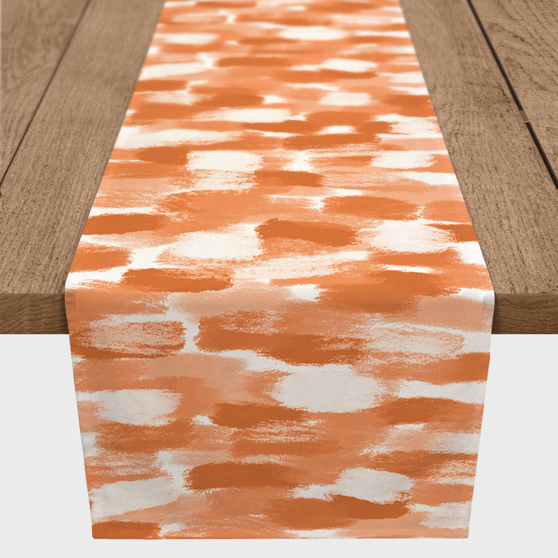 Colier Rectangle Polyester Table Runner, 72" x 16", Orange