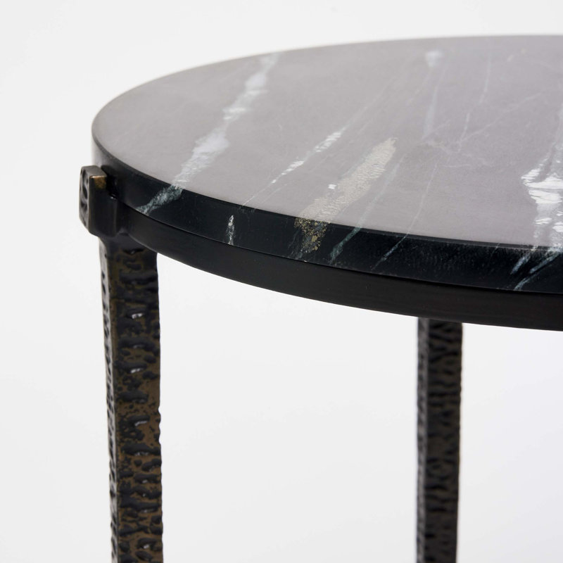Como Marble End Table, 22" H x 20" W x 20" D, Dusk