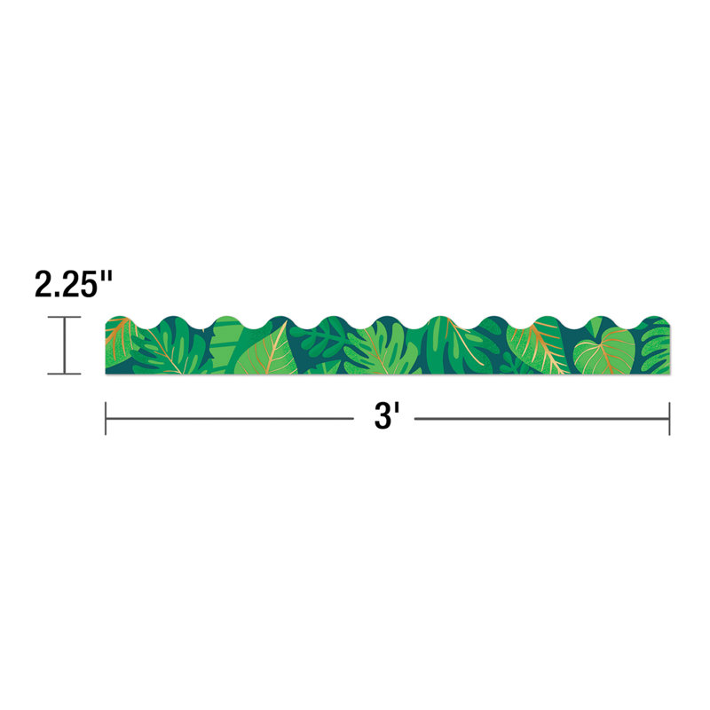 Bordure festonnée de feuilles tropicales One World