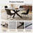 Derose 51.2" To 66.9" Extendable Removable Leaf Dining Table With Chairs, Dining Kitchen Table Sets-122056380-122056379