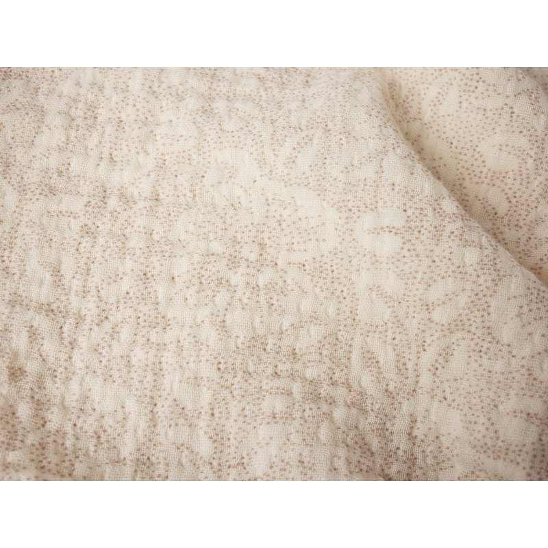 Couverture matelassée à imprimé biologique pour bébé, Fleur de prunier coquelicot