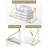 White Floating Shelves for Wall Set of 2, Wall Mounted Shelves for Bedroom Living Room Bathroom Kitchen with Gold Metal Brackets, Wood Shelf Storage Display Organizer Modern Home Decor -994647932