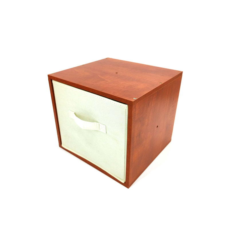 Modular Wood Blocks with Fabric Bins 6/Set