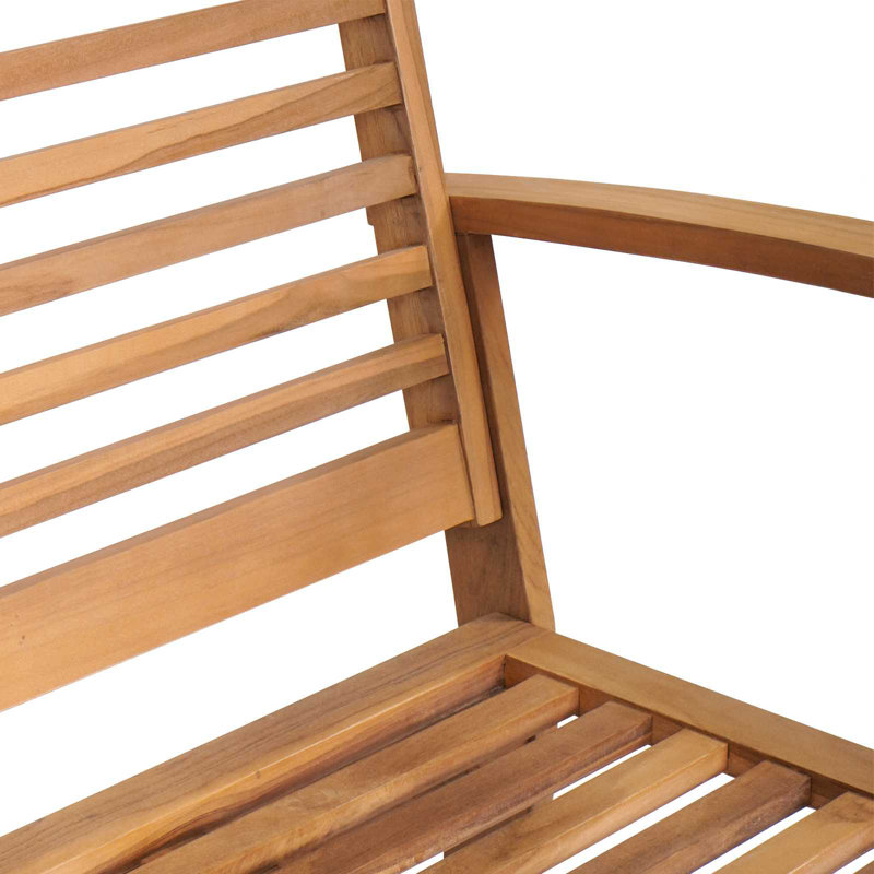 Ensemble de canapé de jardin vidaXL 5 pièces en bois de teck massif naturel