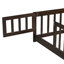 Lit simple au sol avec 7 lattes, structure en bois d'hévéa, facilite les explorations en couleur, clôture et porte tournante, bois d'ingénierie, support autonome-3068379-3068390