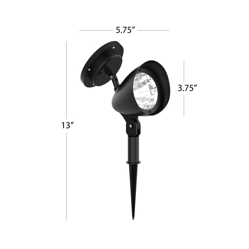 Black Weather-Resistant LED Solar Outdoor Pathway Lights, 4-Pack