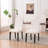 Classic Rivet Tufed Dining Chairs Set Of 2, Kitchen Seats Faux PU Leather Upholstered With Wood Legs-1555447046