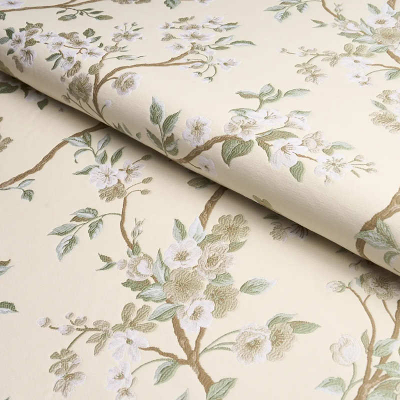 Cherry Blossom Fabric, Brown