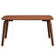 Élégante table de salle à manger Casson avec finition noyer, plateau fixe et pieds en bois cintré pour un espace repas moderne et invitant