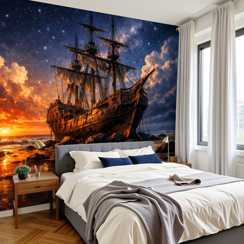 Papier peint adhésif auto-adhésif moderne pour la chambre à coucher Peel and Stick, L 96 po x l 69 po