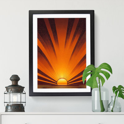 Sunset Engraving - Picture Frame Print