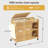 Laundry Hamper with Lid, 2-Section Laundry Basket with Wheels, 160L Handwoven Laundry Sorter with Storage Shelf, (Natural)-196472829