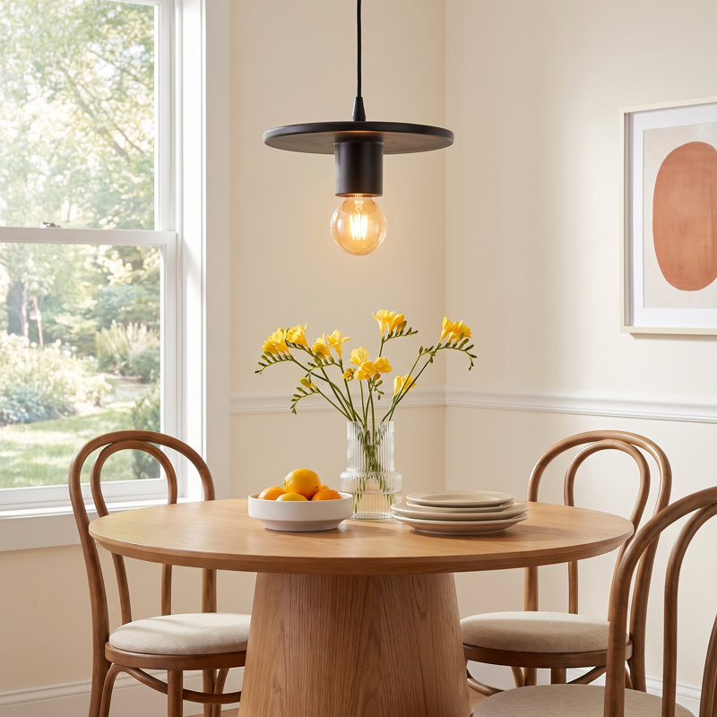 Leni 1 - Light Single Pendant, Gloss White, Matte Black