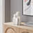 Hans Cream Abstract Nesting Two Piece Couple Decorative Accent Matte Ceramic Sculpture Figure Set