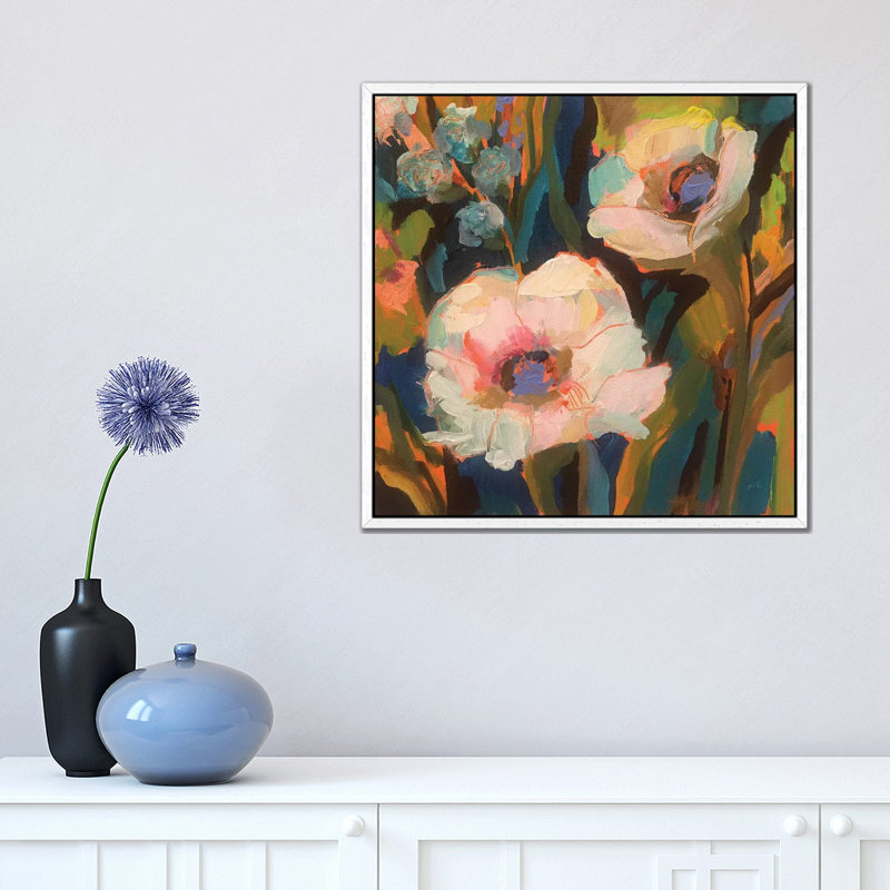 Dances 1 Piece Painting on Canvas, 45.72cm H x 45.72cm W x 3.81cm D, White Framed
