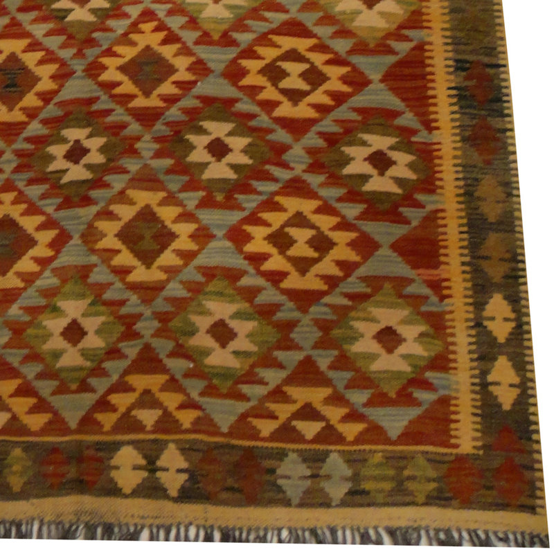 Tapis rouge en laine tissé à la main Azpeitia