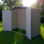 Remise de rangement extérieure en métal 8 pi x 4 pi avec loquet verrouillable pour la cour arrière, patio, pelouse, noir (7,81 x 3,64 pi)