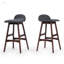 Ensemble de 2 tabourets de bar Mid-Century rembourrés et à dossier bas, parfaits pour le confort et le style