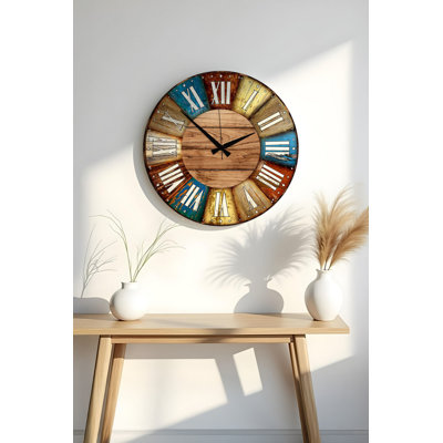 Elegant Decorative MDF Clock, 19.7 x 19.7 inches | 100% MDF, Thickness: 0.2 inches | Perfect for Home or Office Decor, Stylish Design, Adds a Modern Touch to Any Room