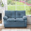 Causeuse modulaire en chenille de 52,36 po - Confort polyvalent pour un confort douillet - Accoudoirs amovibles