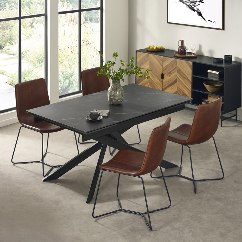 Anaysia 47cm H Upholstered Side Chair in Brown