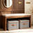 2 PCS Storage Bins with Lids, Collapsible Closet Organizer Container, Fabric Organizer Box with Handles, Decorative Storage Boxes with Lids for Organizing Clothes, Books, File,-570443008-570443014