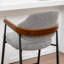 Tabouret de comptoir rembourré avec accoudoirs Devane-123161713