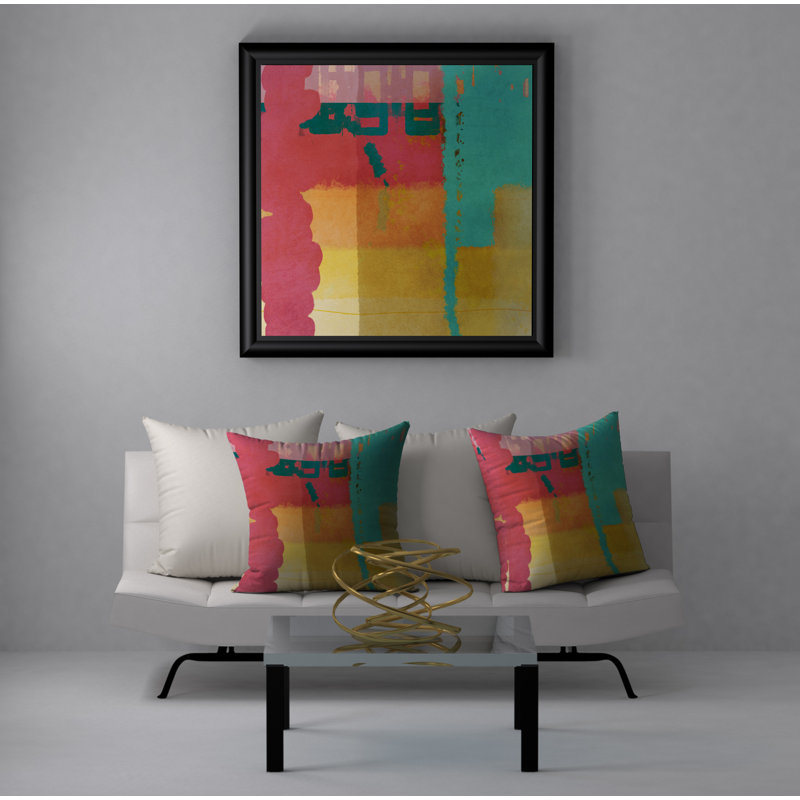  Housse et insert de coussin carré Radiant Extol, 18" x 18"