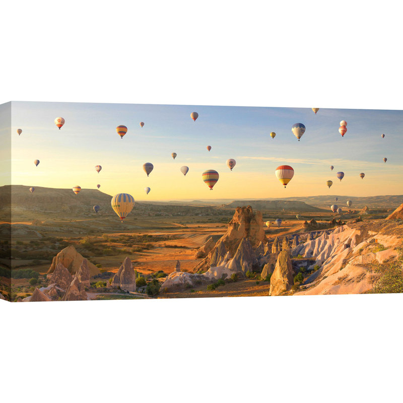 Air Balloons In Cappadocia, Turkey by Pangea - Wrapped Canvas Print, 50cm H x 100cm W x 4cm D
