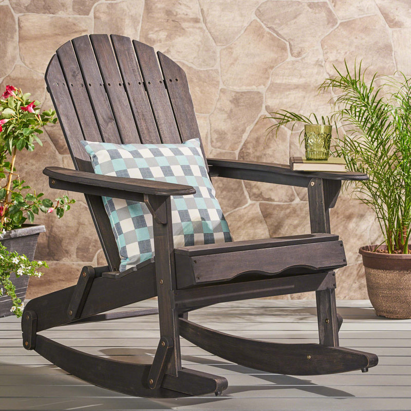 Chaise berçante Malibu Adirondack, Gris foncé