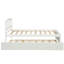 Lit plateforme simple avec lit gigogne blanc - Bois massif pour un espace de chambre à coucher élégant