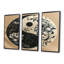 «Ying Yang Balance White Flowers Black Flowers», ensemble d'art mural abstrait floral-1076795991-1076796329