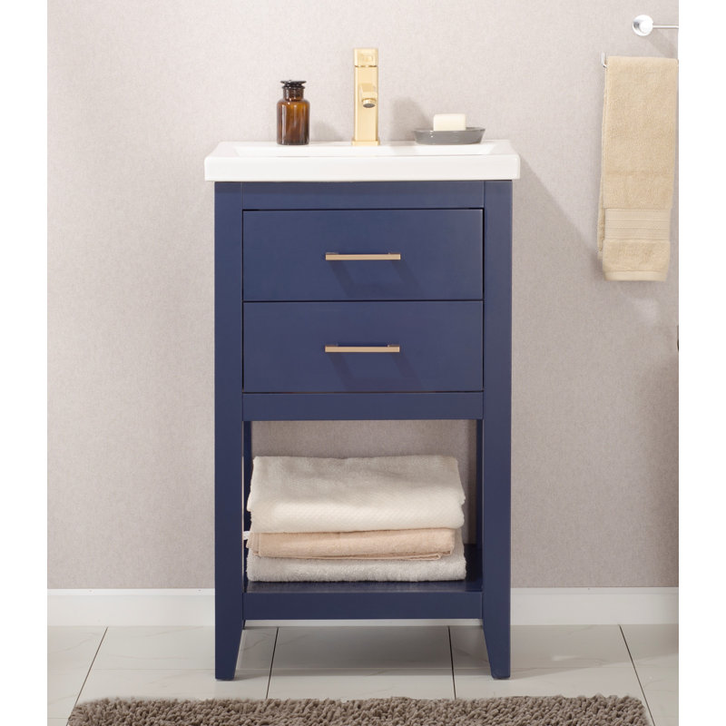 Ensemble de meuble-lavabo simple 20 po Eakins, bleu