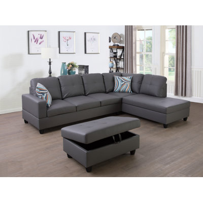 Canapé et chaise longue avec repose-pieds Beesley