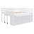 Loft Bed with Retractable Writing Desk and 4 Drawers, Wooden Loft Bed with Lateral Portable Desk and Shelves-888214023-888214024