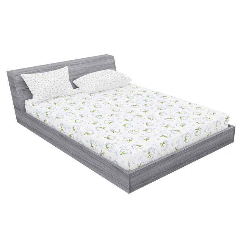 Microfiber Floral Sheet Set, Queen Sheet Set + Fitted Sheet + 2 Pillowcases, Animal