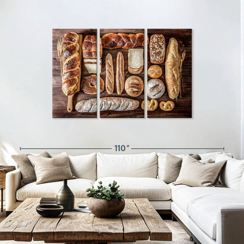 Yarlin Baked Breads For Breakfast, 48" H x 74" W