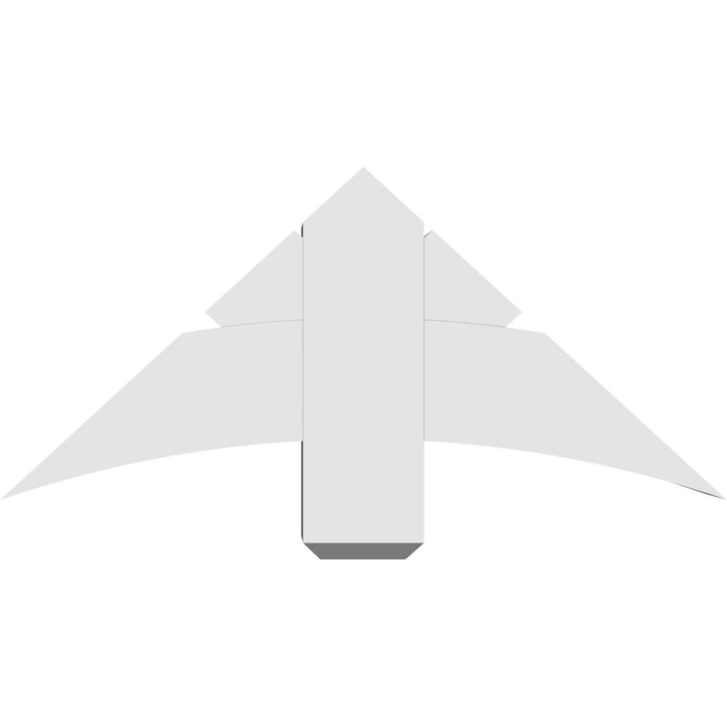 Support de pignon Alberta Alberta, H 16,5 po x l 36 po (pas: 11/12), P 6 po x F 6 po, PVC