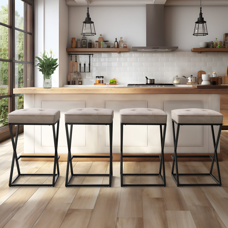 Tabouret de comptoir Pickensville, Blanc