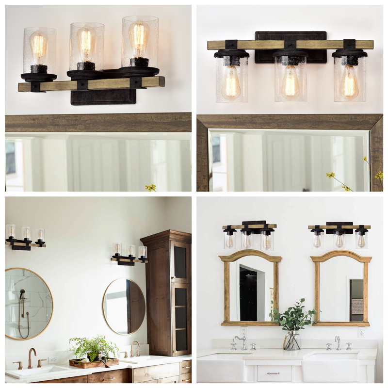Éclairage pour meuble-lavabo à 3 lumières Baldweyn