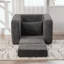 Canapé-lit pliable convertible - Chenille - Gris-1524593659