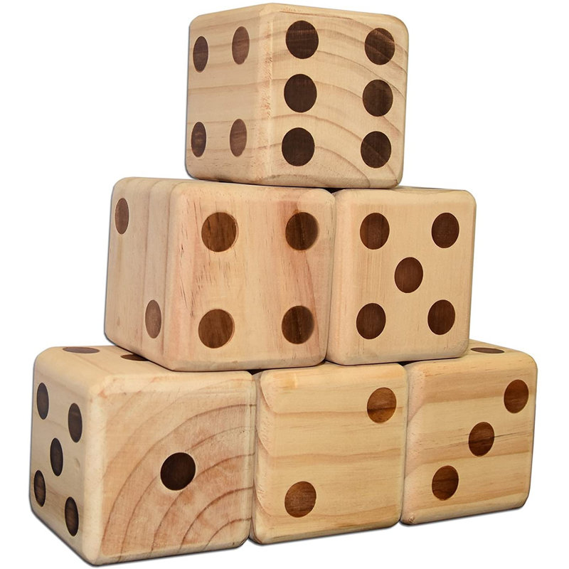 Ensemble de dés Bolaball Giant, H 3,5 po x l 3,5 po x p 3,5 po, Brun
