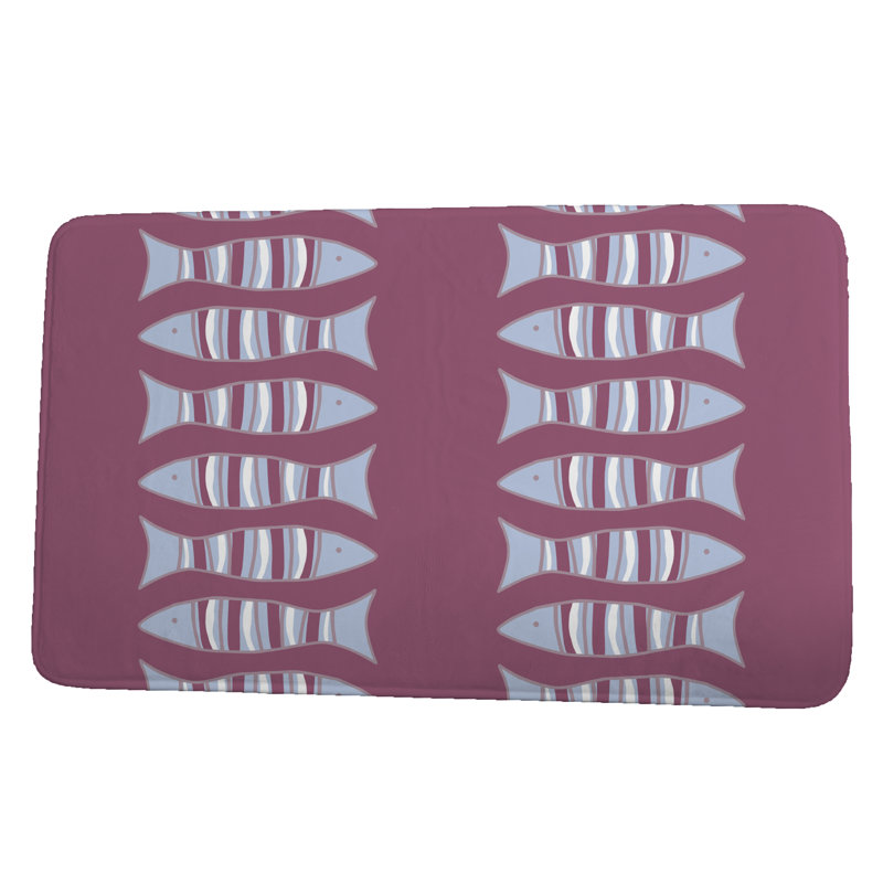 Tapis de bain Dominguez, H 18 po x L 30 po, Mauve