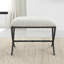 Petit banc en tissu gris Carver